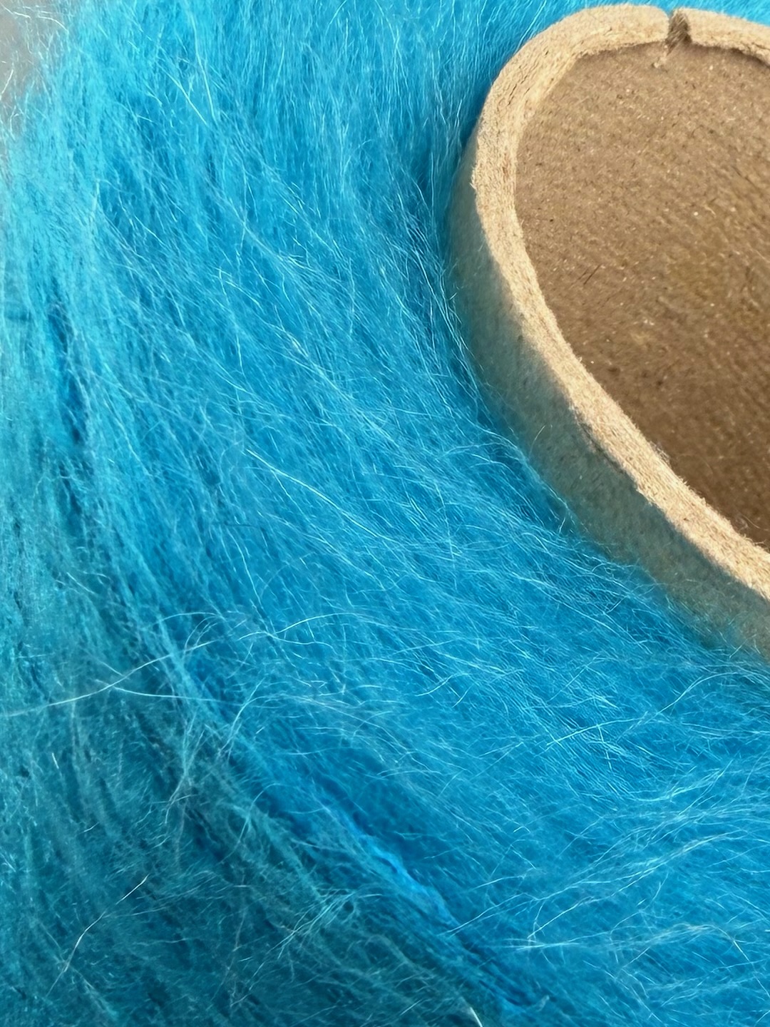 Outlet – Filato alpaca con acrilico col. Blu turchese foto 3